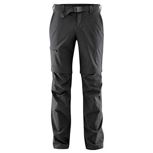 Maier Sports Tajo 2, Herren Wanderhose, Wasserabweisende Outdoorhose für Trekking und Hiking, Praktische Zipp-off-Funktion, PFC-frei, mSTRETCH pro 4 & Dryprotec, Schwarz, 62 (W46/47/L33)